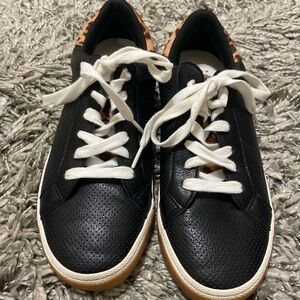 A New Day Black Running Shoes Sneakers Animal Print